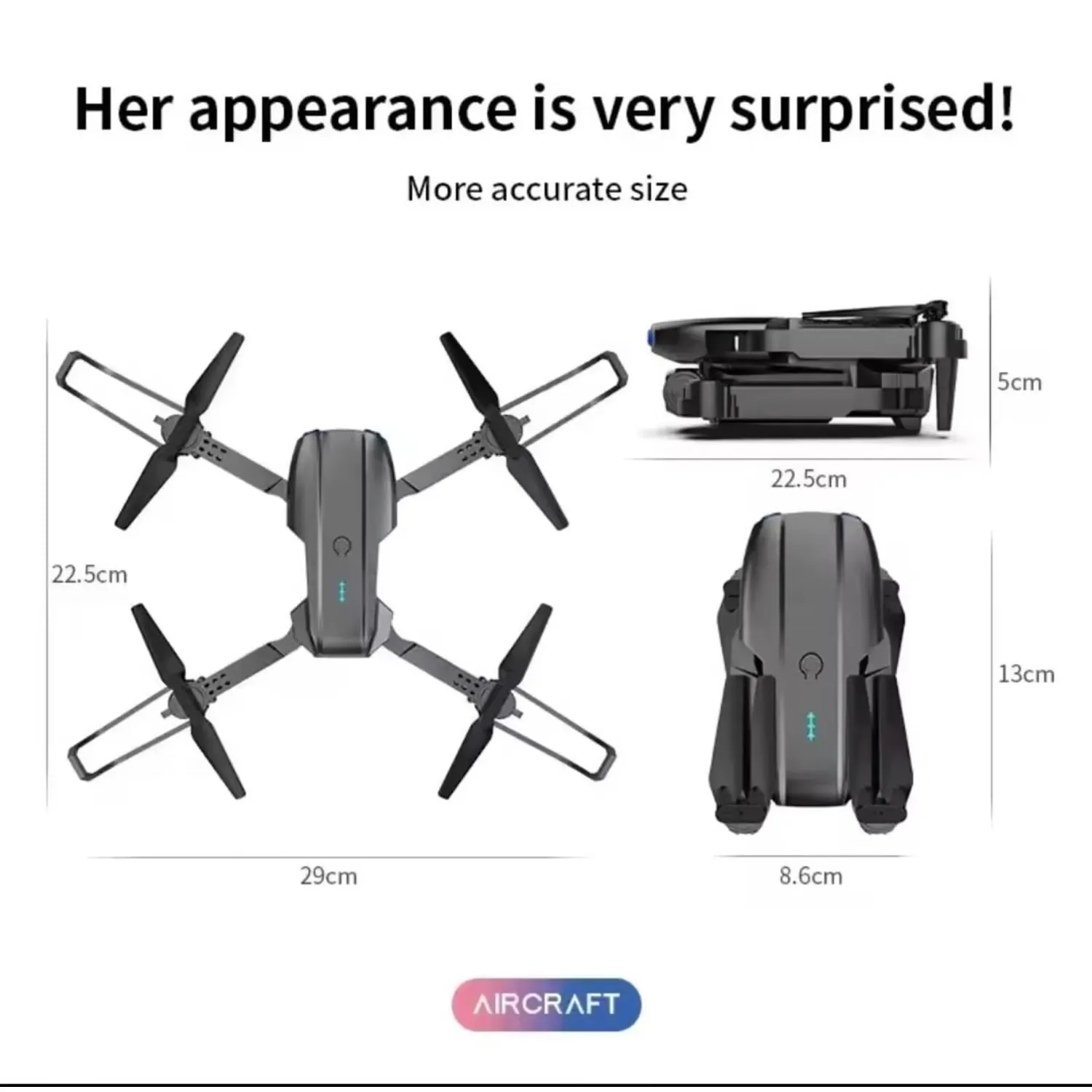 Drone E99 Pro con Doble Camara HD incluye Estuche y Repuestos miniatura 3